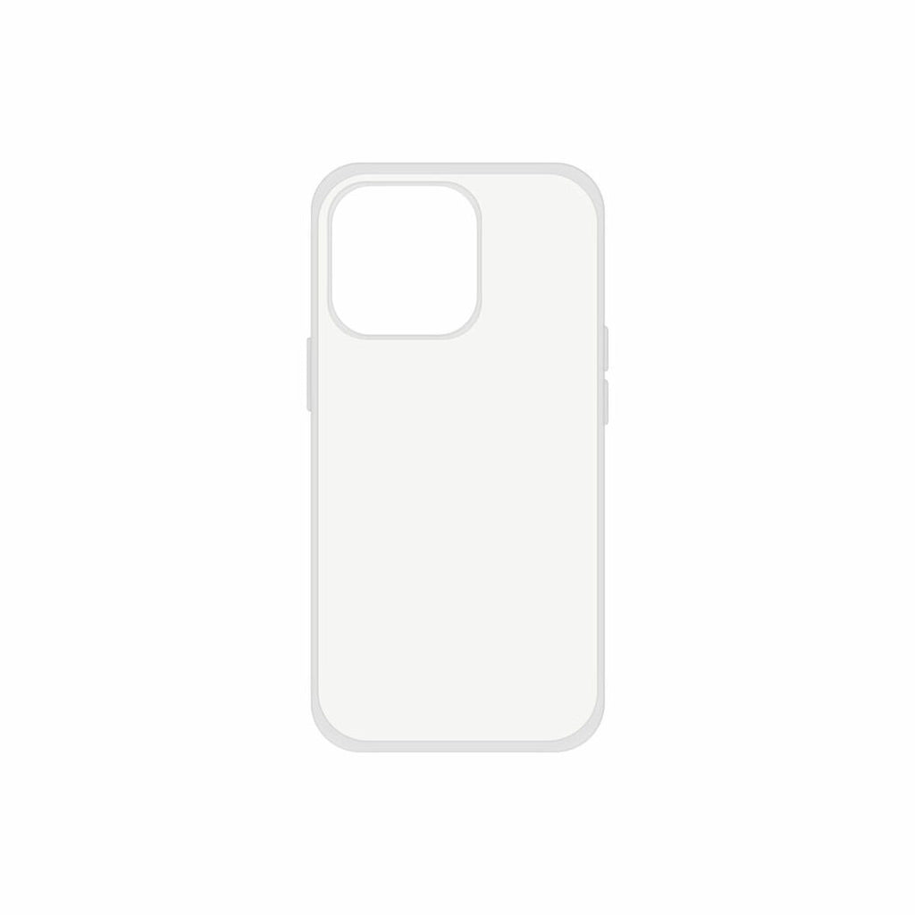 Clear phone case on a white background
