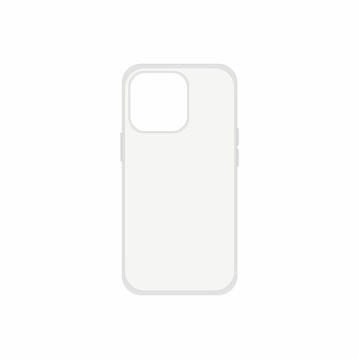 Clear phone case on a white background