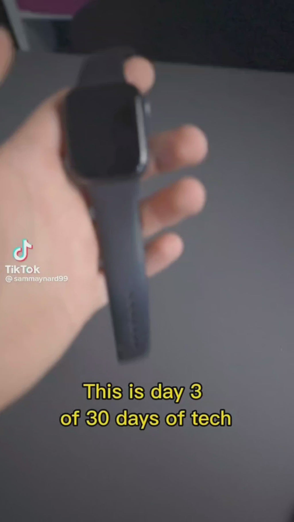 Smartwatch with a colorful display on a white background